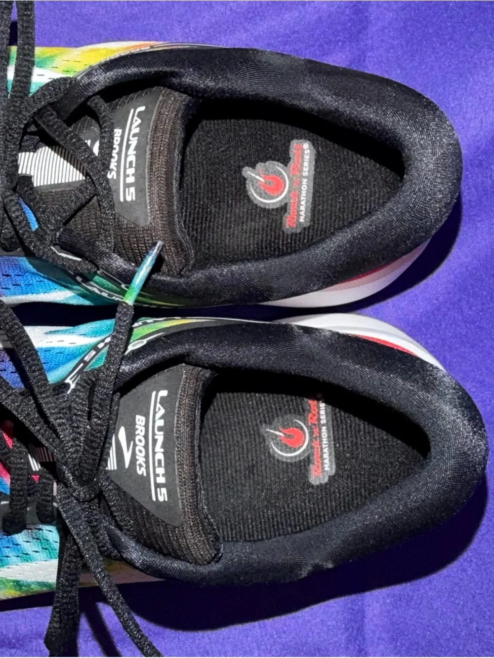 New Brooks Launch 5 Women’s Running Shoes in Tie-Dye Rainbow Size 10.5